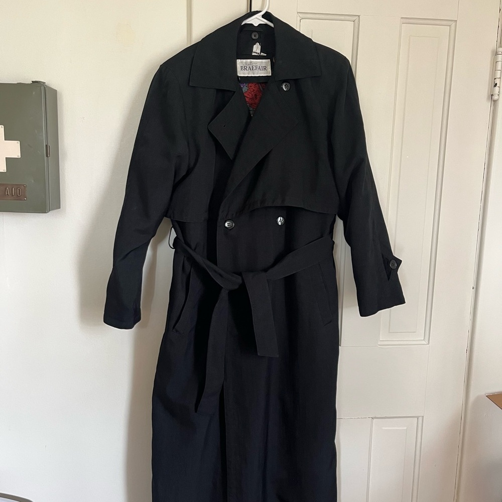 Breafair Women's Black Trench Coat